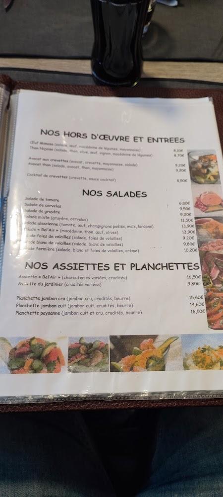 Restaurant Bel Air - Menu Image 1